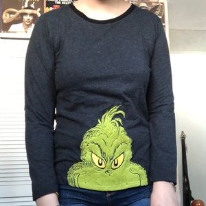 grinch pajama shirt